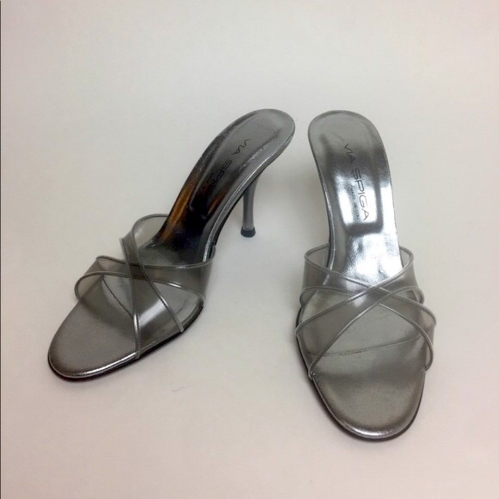 Via Spiga Clear PVC Heels Italy 6.5 Like New